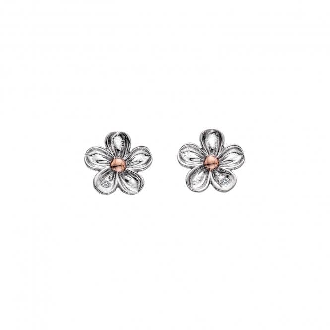 Sterling Silver Forget Me Not Earrings DE618Hot DiamondsDE618