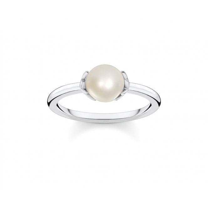 Sterling Silver Freshwater Pearl Zirconia Star Ring TR2298 - 167 - 14Thomas Sabo Sterling SilverTR2298 - 167 - 14 - 48