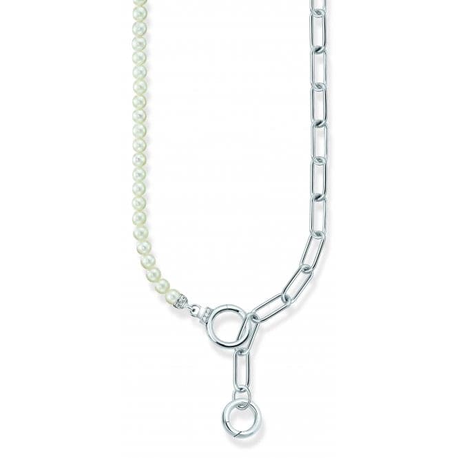 Sterling Silver Freshwater Pearls Zirconia Necklace KE2193 - 167 - 14 - L47VThomas Sabo Sterling SilverKE2193 - 167 - 14