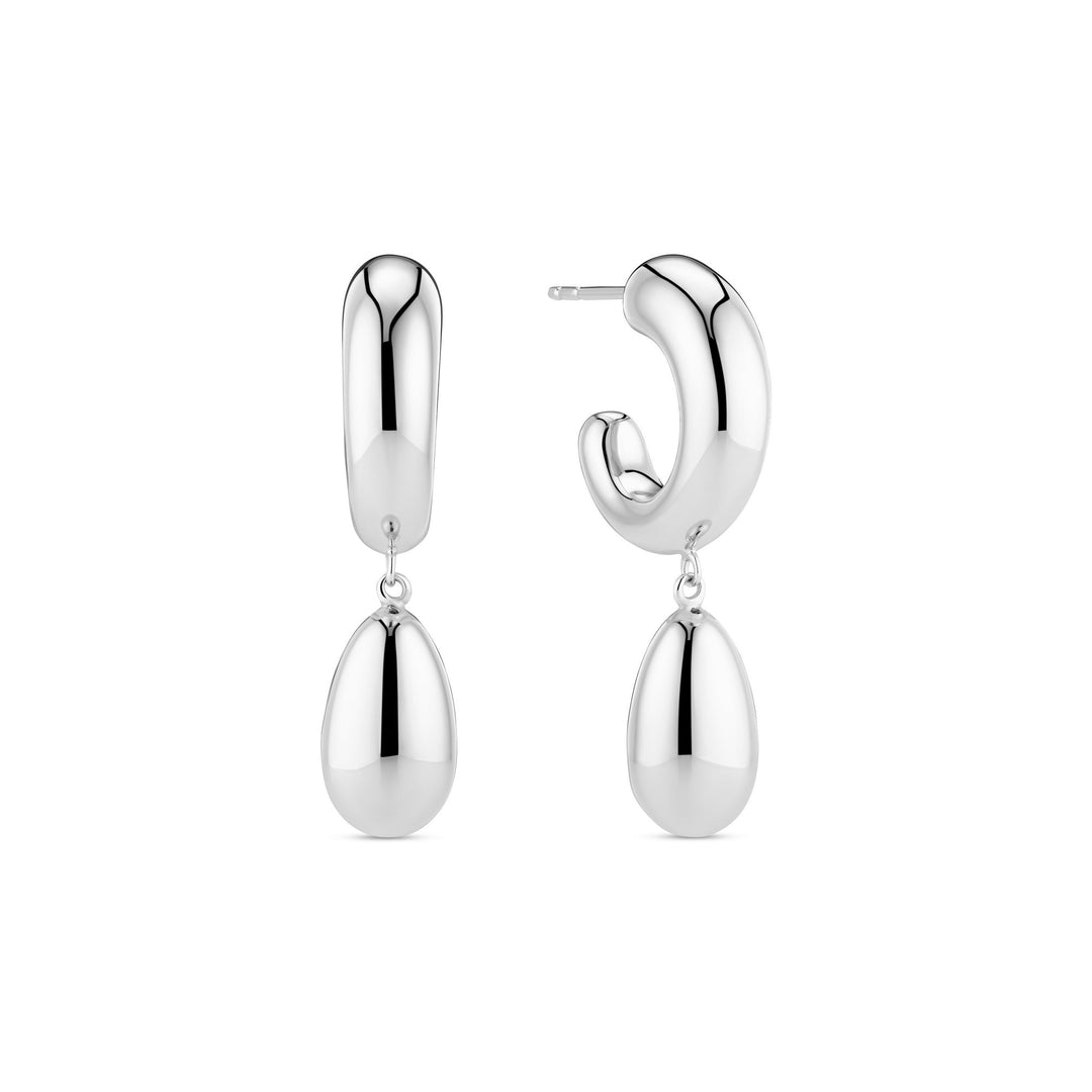 Sterling Silver Goccia Pendolo Pianura Earrings SJ - E2587Sif JakobsSJ - E2587