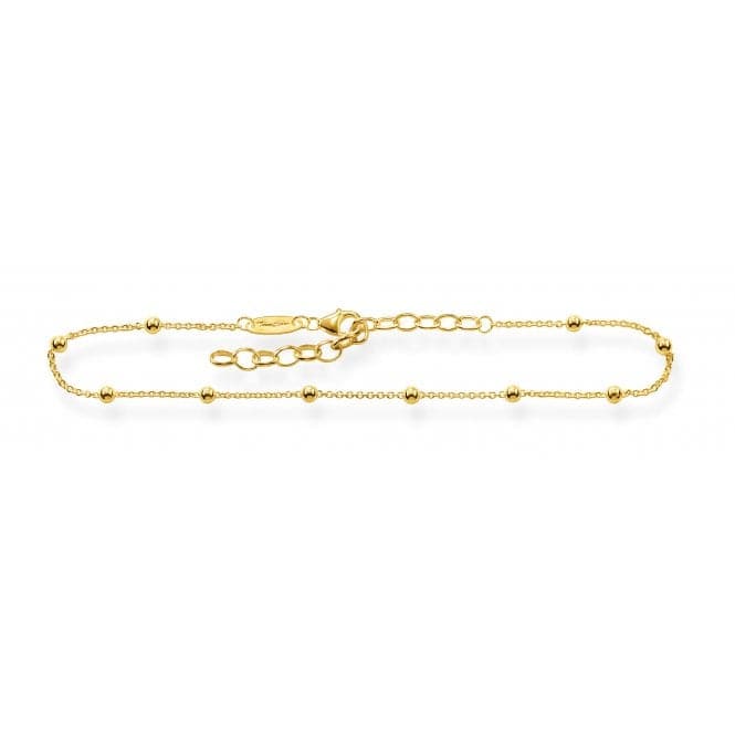 Sterling Silver Gold Coloured Filigree Anklet AK0002 - 413 - 39 - L27vThomas Sabo Sterling SilverAK0002 - 413 - 39 - L27v