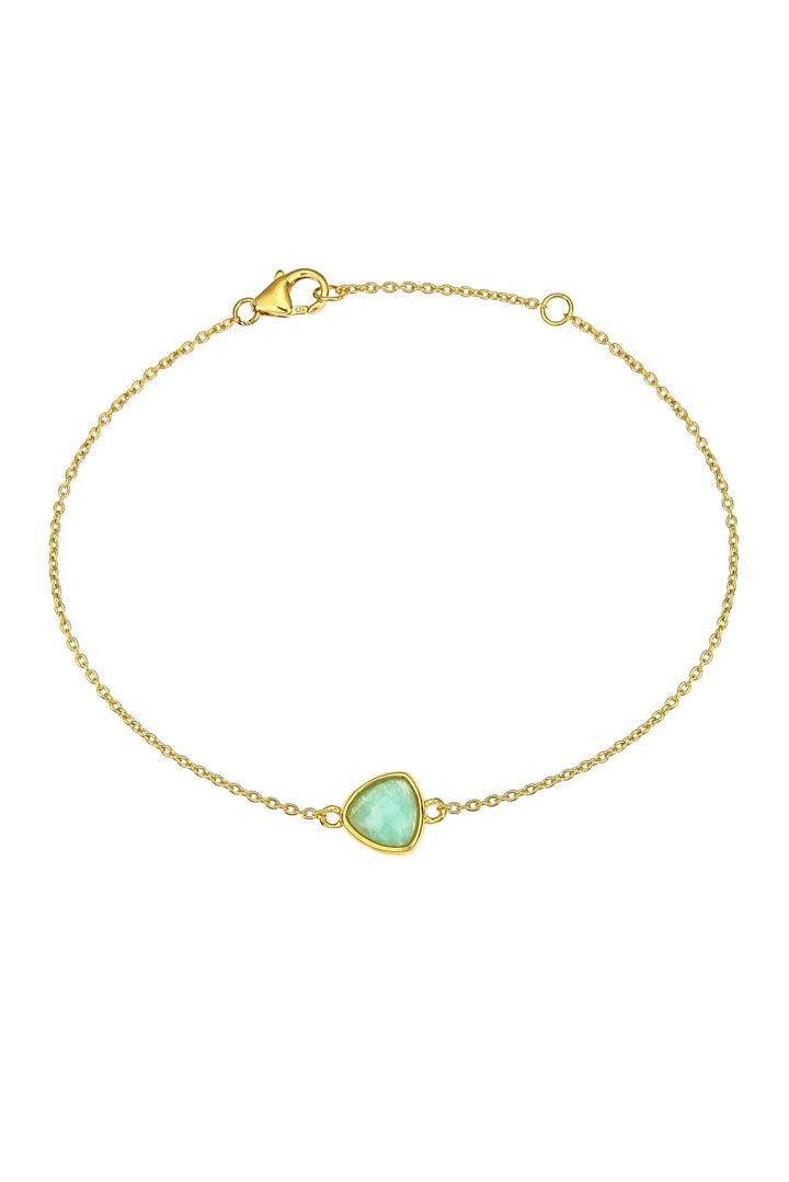 Sterling Silver Gold Plated Amazonite BraceletThe Fine CollectiveBA0060070