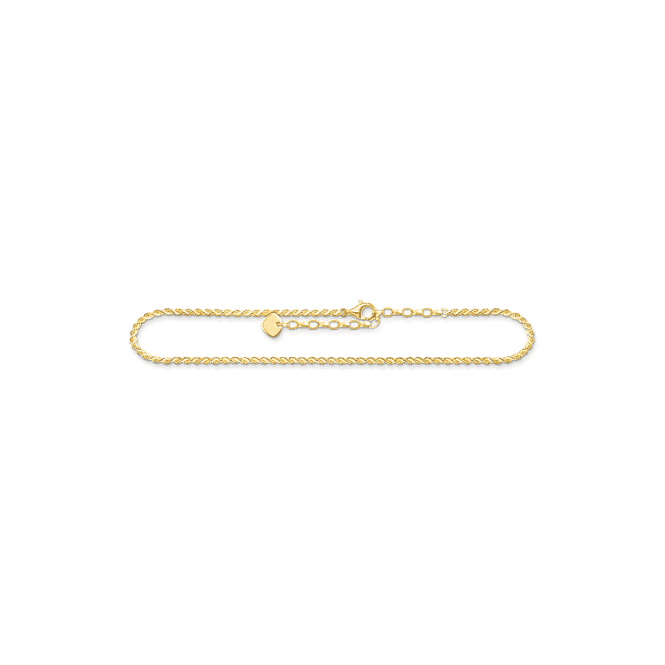 Sterling Silver Gold Plated Anklet AK0035 - 413 - 39 - L27VThomas Sabo Sterling SilverAK0035 - 413 - 39