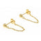 Sterling Silver Gold Plated Ball Chain Stud Earrings ERLE016Ellie Rose LondonERLE016