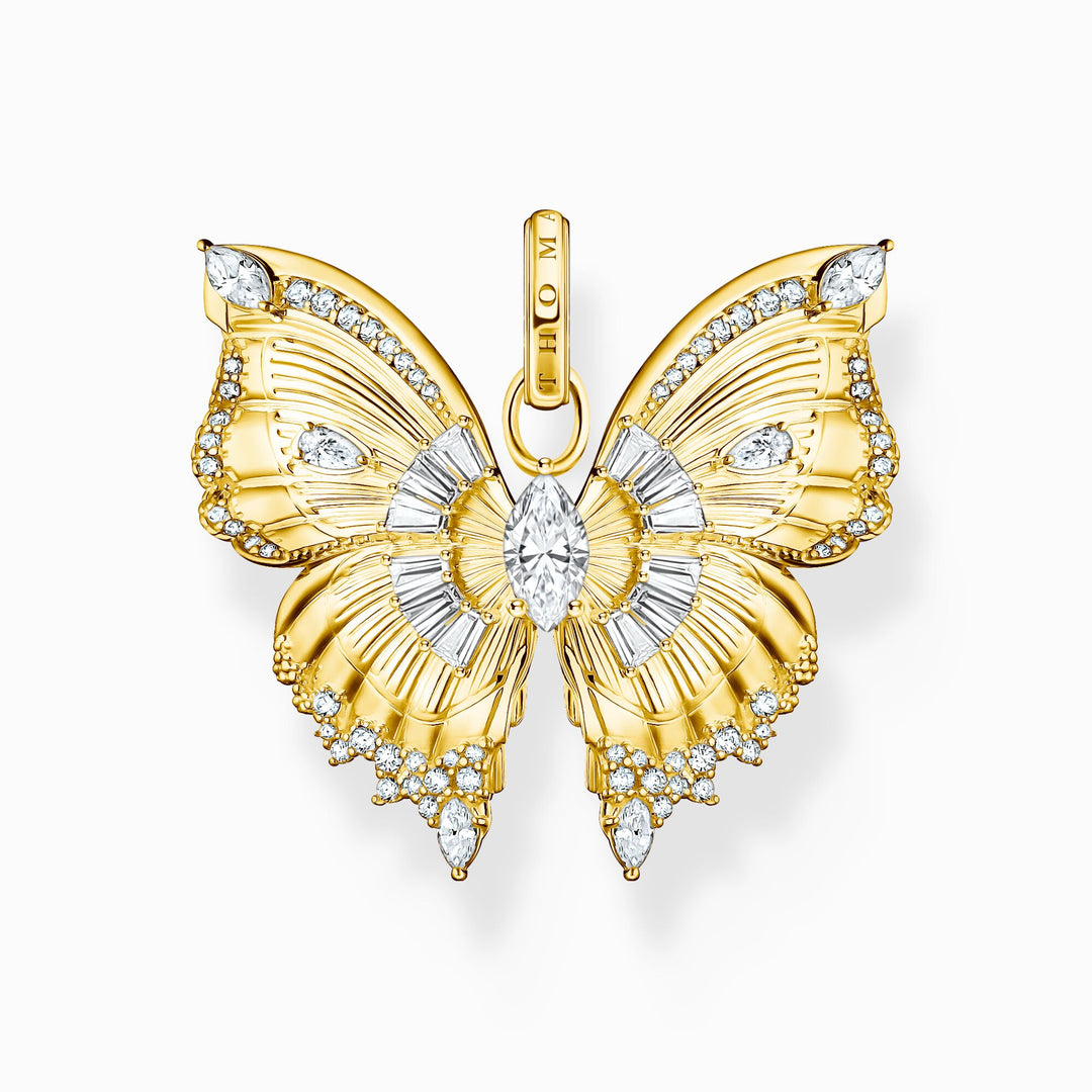 Sterling Silver Gold Plated Butterfly Paradise Pendant PE984 - 414 - 14Thomas Sabo Sterling SilverPE984 - 414 - 14