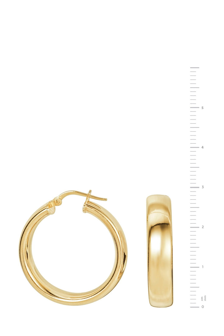 Sterling Silver Gold Plated Chunky 26mm Hoop EarringsThe Fine CollectiveBA0063872