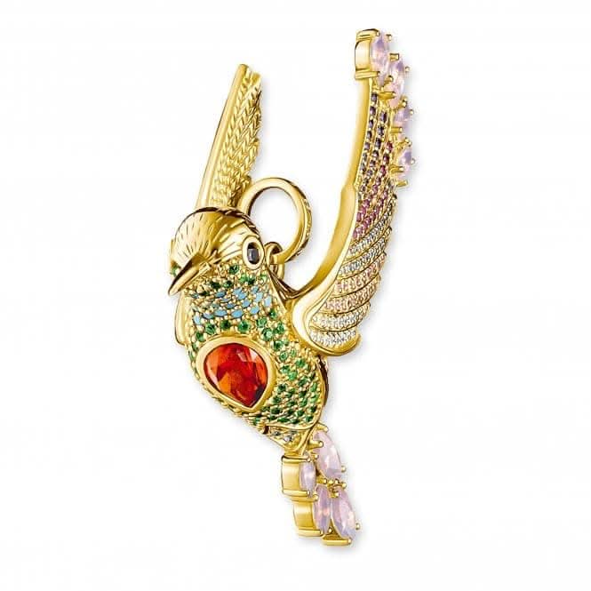 Sterling Silver Gold Plated Colourful Hummingbird Pendant PE875-488-7