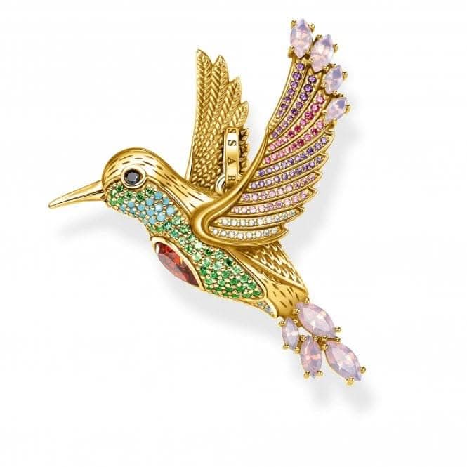 Sterling Silver Gold Plated Colourful Hummingbird Pendant PE875 - 488 - 7Thomas Sabo Sterling SilverPE875 - 488 - 7