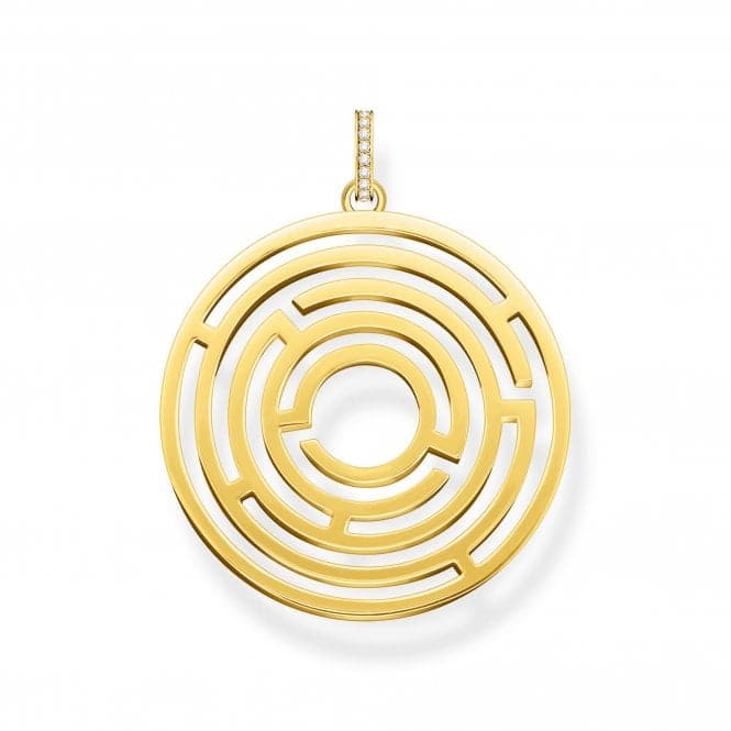 Sterling Silver Gold Plated Colourful Maze Pendant PE921 - 488 - 7Thomas Sabo Sterling SilverPE921 - 488 - 7