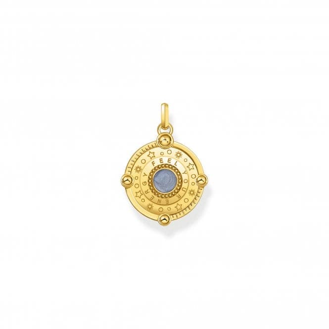 Sterling Silver Gold Plated Colourful Stones Blue Enamel Pendant PE960 - 471 - 1Thomas Sabo Sterling SilverPE960 - 471 - 1