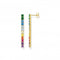 Sterling Silver Gold Plated Colourful Stones Earrings H2249 - 996 - 7Thomas Sabo Sterling SilverH2249 - 996 - 7