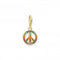 Sterling Silver Gold Plated Colourful Stones Peace Charm 1898 - 488 - 7Thomas Sabo Charm Club1898 - 488 - 7