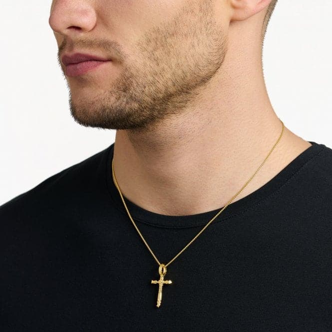 Sterling Silver Gold Plated Cross Pendant PE503 - 413 - 39Thomas Sabo Sterling SilverPE503 - 413 - 39