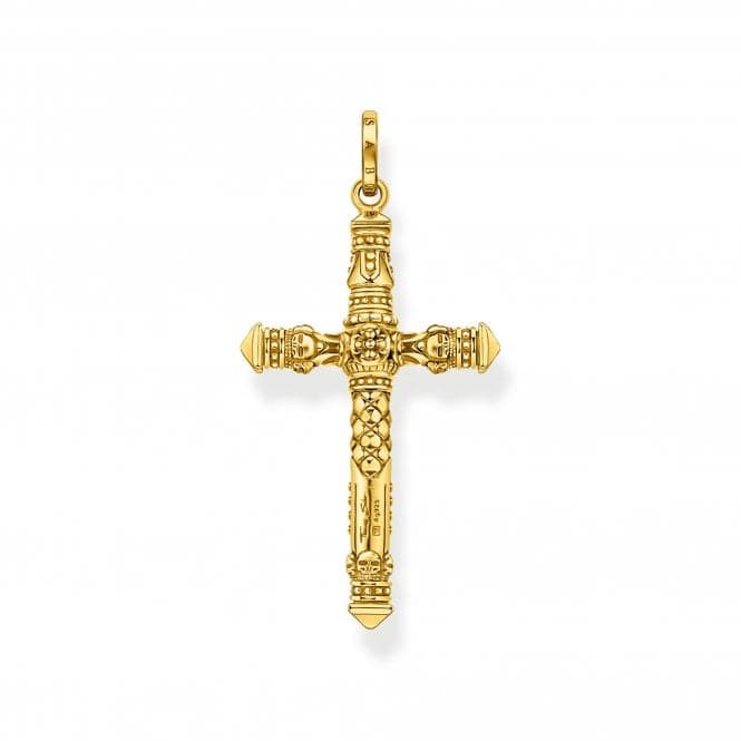 Sterling Silver Gold Plated Cross Pendant PE912 - 413 - 39Thomas Sabo Sterling SilverPE912 - 413 - 39