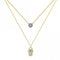 Sterling Silver Gold Plated Double Chain Evil Eye Necklace ERLN037Ellie Rose LondonERLN037