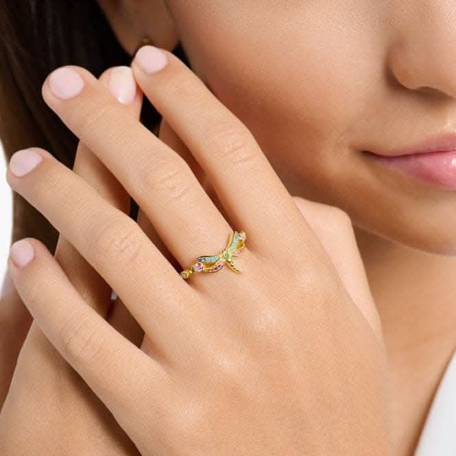 Sterling Silver Gold Plated Dragonfly Ring TR2383 - 315 - 7Thomas Sabo Sterling SilverTR2383 - 315 - 7 - 48