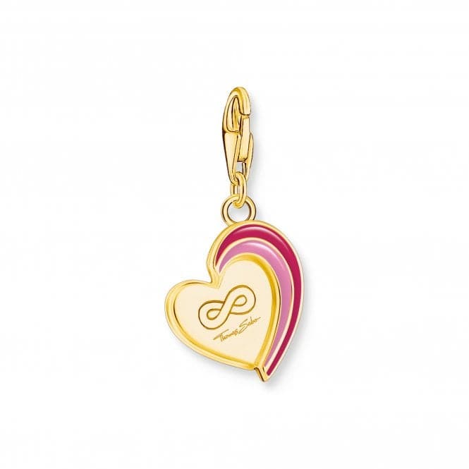 Sterling Silver Gold Plated Enamel Red Best Friends Heart Charm 2117 - 427 - 10Thomas Sabo Charm Club Charmista2117 - 427 - 10