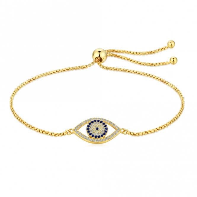 Sterling Silver Gold Plated Evil Eye Bracelet ERLB045Ellie Rose LondonERLB045