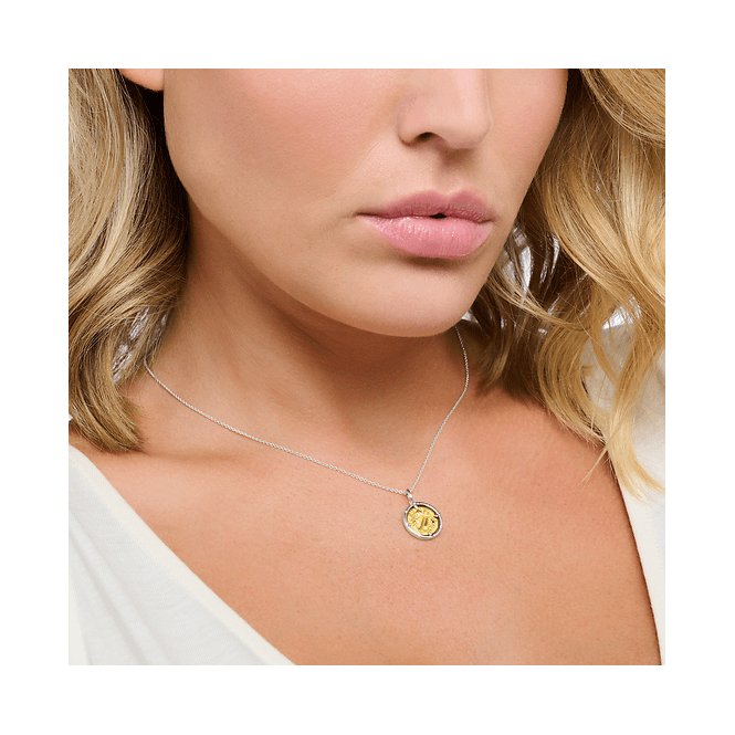 Sterling Silver Gold Plated Faith Love Hope Necklace KE2136 - 849 - 7 - L45VThomas Sabo Sterling SilverKE2136 - 849 - 7 - L45V