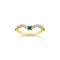 Sterling Silver Gold Plated Green And White Stones Ring TR2398 - 971 - 7Thomas Sabo Charm Club CharmingTR2398 - 971 - 7 - 48
