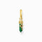 Sterling Silver Gold Plated Green Malachite Pendant Single Hoop Earring CR724 - 414 - 6Thomas Sabo Sterling SilverCR724 - 414 - 6