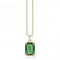 Sterling Silver Gold Plated Green Stone Necklace KE2089 - 971 - 6 - L45VThomas Sabo Sterling SilverKE2089 - 971 - 6