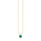 Sterling Silver Gold Plated Green Stone Necklace KE2156 - 472 - 6 - L45VThomas Sabo Charm Club CharmingKE2156 - 472 - 6