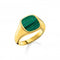 Sterling Silver Gold Plated Green Stone Ring TR2332 - 140 - 6Thomas Sabo Sterling SilverTR2332 - 140 - 6 - 48