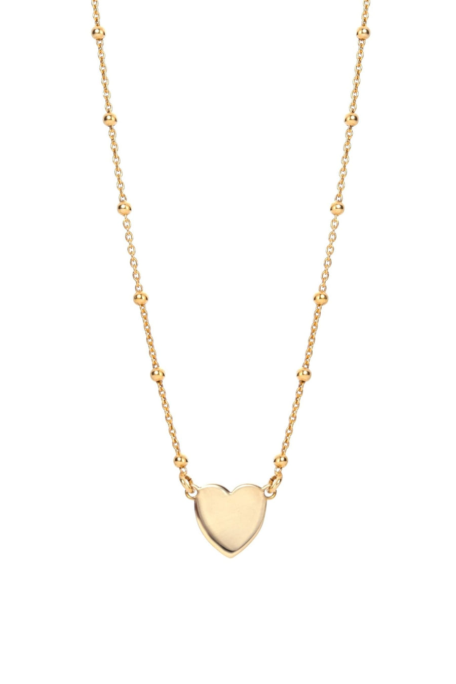 Sterling Silver Gold Plated Heart NecklaceThe Fine CollectiveBA0072611