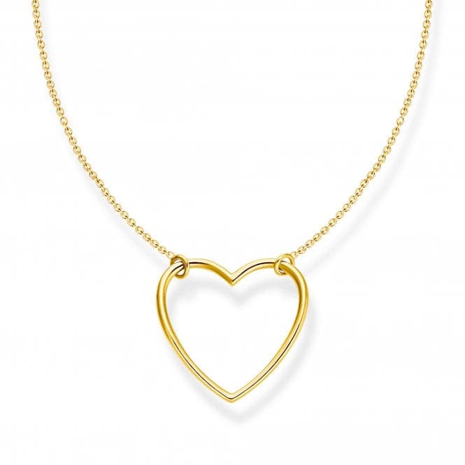 Sterling Silver Gold Plated Heart Necklace KE2138 - 413 - 39 - L45VThomas Sabo Charm ClubKE2138 - 413 - 39 - L45V