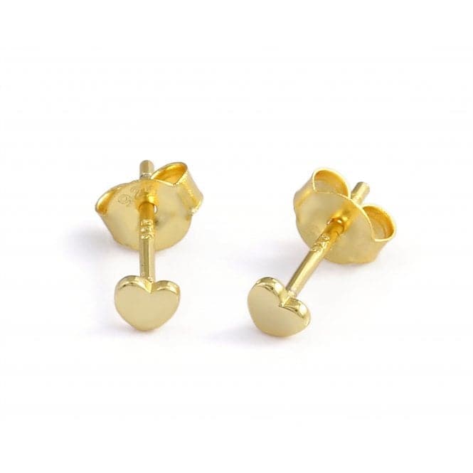 Sterling Silver Gold Plated Heart Stud EarringsEllie Rose LondonERLE054