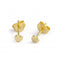 Sterling Silver Gold Plated Heart Stud EarringsEllie Rose LondonERLE054