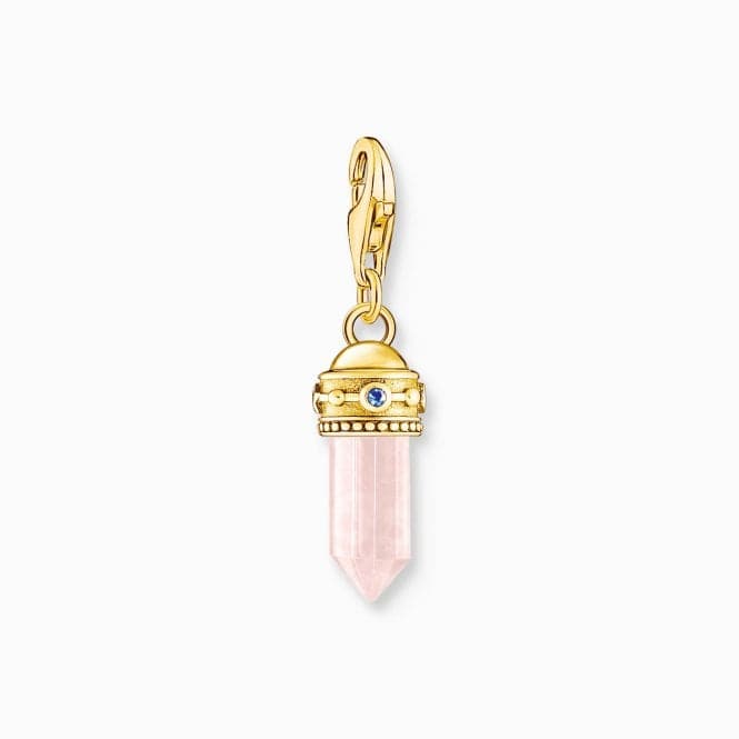 Sterling Silver Gold Plated Hexagon - shaped With Rose Quartz Charm 2165 - 995 - 9Thomas Sabo Charm Club Charmista2165 - 995 - 9