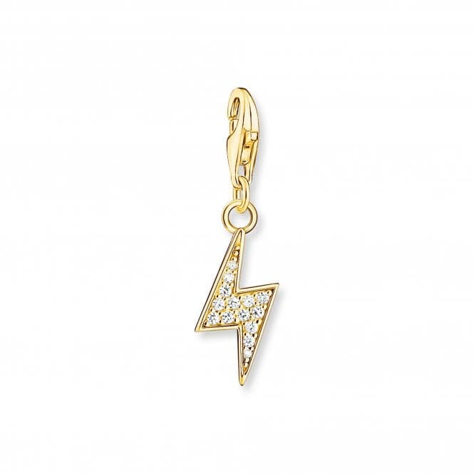 Sterling Silver Gold Plated Lightening Charm Pendant 1882 - 414 - 14Thomas Sabo Charm Club1882 - 414 - 14