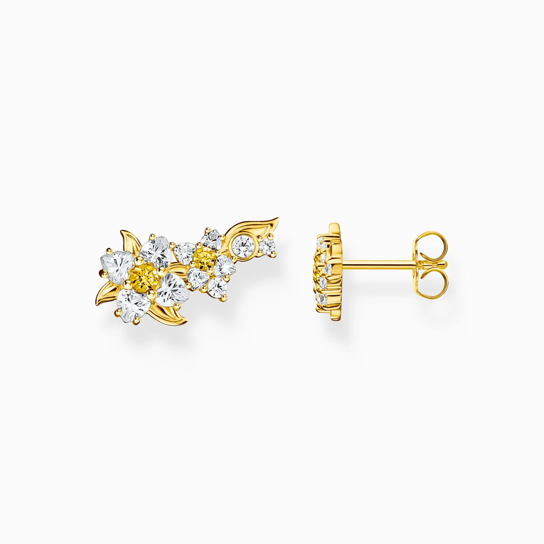 Sterling Silver Gold Plated Lovely Daisy Ear Climbers H2324 - 414 - 4Thomas Sabo Sterling SilverH2324 - 414 - 4