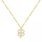 Sterling Silver Gold Plated Lucky 4 Leaf Necklace ERLN035Ellie Rose LondonERLN035