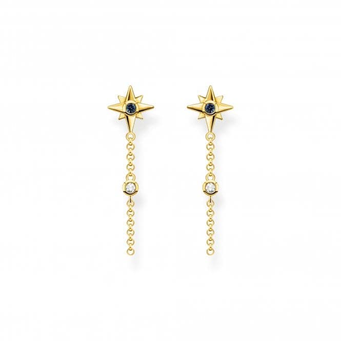 Sterling Silver Gold Plated Magic Stars Chain Earrings H2208 - 971 - 7Thomas Sabo Sterling SilverH2208 - 971 - 7