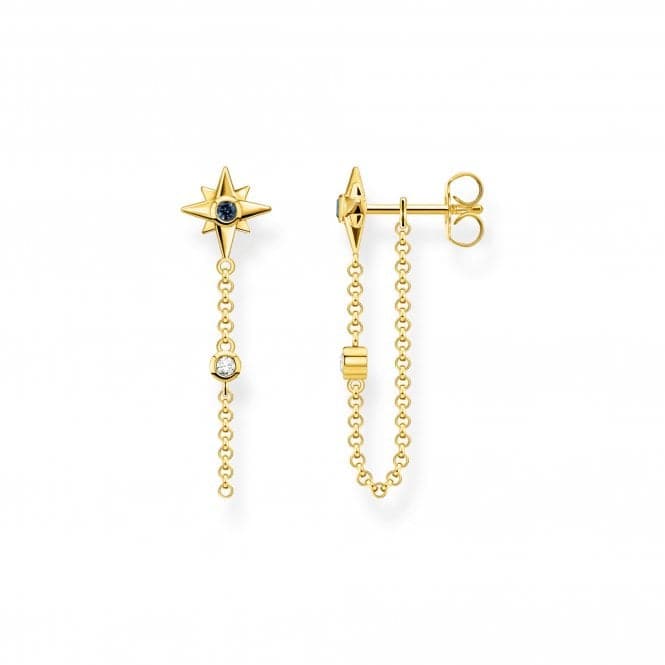 Sterling Silver Gold Plated Magic Stars Chain Earrings H2208 - 971 - 7Thomas Sabo Sterling SilverH2208 - 971 - 7