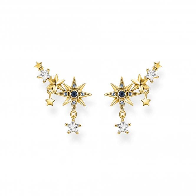 Sterling Silver Gold Plated Magic Stars Ear Climbers H2223 - 959 - 7Thomas Sabo Sterling SilverH2223 - 959 - 7