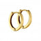 Sterling Silver Gold Plated Mini Flat Profile Hoop Earrings E5865BeginningsE5865