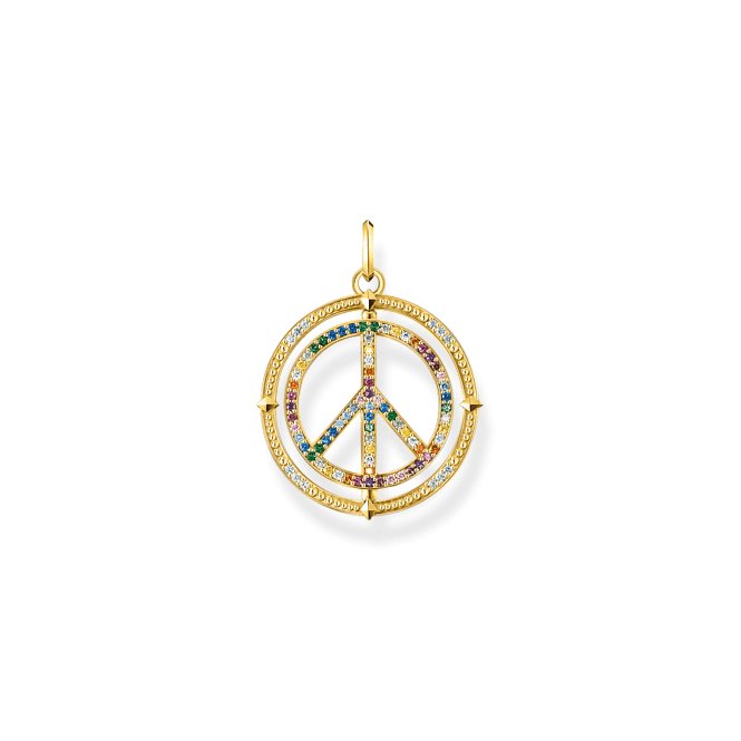 Sterling Silver Gold Plated Multicoloured Pendant PE941 - 996 - 7Thomas Sabo Sterling SilverPE941 - 996 - 7