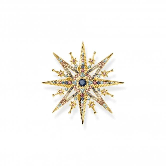 Sterling Silver Gold Plated Multicoloured Stones Star Brooch X0281 - 959 - 7Thomas Sabo Sterling SilverX0281 - 959 - 7