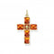 Sterling Silver Gold Plated Orange Stone Cross With Star Pendant PE880 - 971 - 8Thomas Sabo Sterling SilverPE880 - 971 - 8