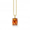 Sterling Silver Gold Plated Orange Stone Necklace KE1957 - 472 - 8 - L50VThomas Sabo Sterling SilverKE1957 - 472 - 8