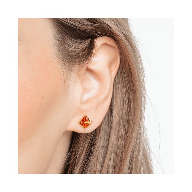 Sterling Silver Gold Plated Orange Stone Star Stud Earrings H2116 - 472 - 8Thomas Sabo Sterling SilverH2116 - 472 - 8