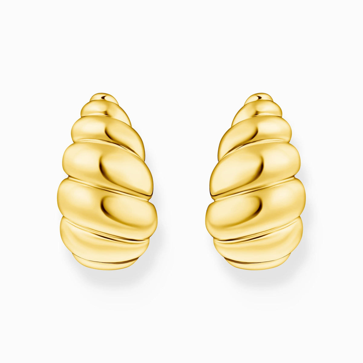 Sterling Silver Gold Plated Organic Shaped Ear Studs H2326 - 413 - 39Thomas Sabo Sterling SilverH2326 - 413 - 39