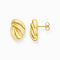 Sterling Silver Gold Plated Organic Shaped Ear Studs H2327 - 413 - 39Thomas Sabo Sterling SilverH2327 - 413 - 39