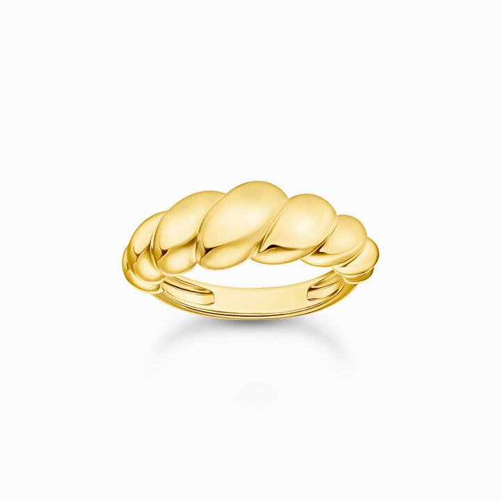 Sterling Silver Gold Plated Organic Shaped Ring TR2494 - 413 - 39Thomas Sabo Charm Club CharmingTR2494 - 413 - 39 - 50