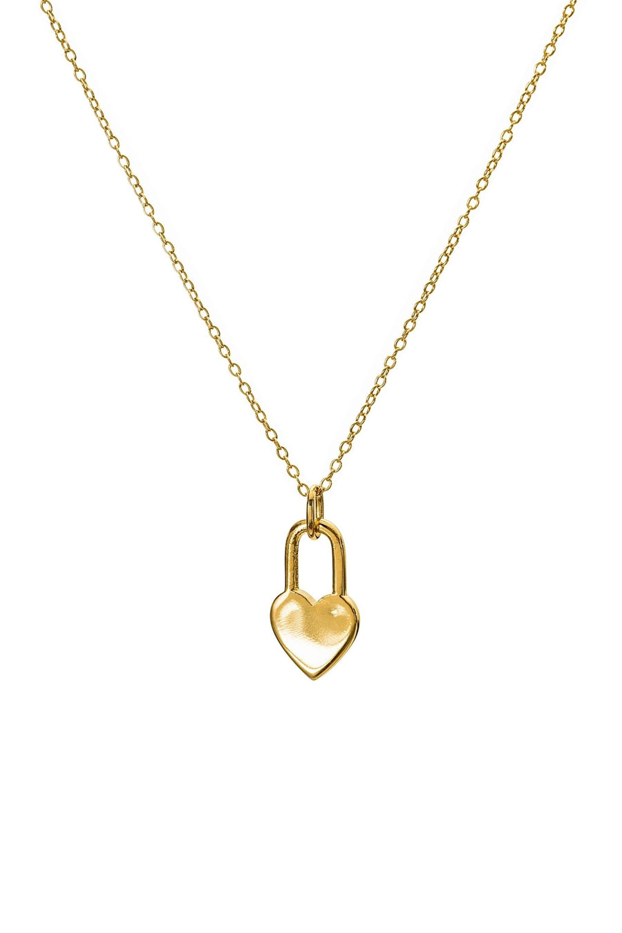 Sterling Silver Gold Plated Padlock Heart PendantThe Fine CollectiveBA0063982