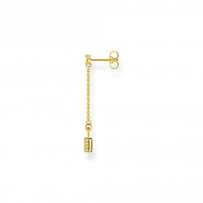 Sterling Silver Gold Plated Padlock Single Earring H2213 - 414 - 14Thomas Sabo Charm Club CharmingH2213 - 414 - 14